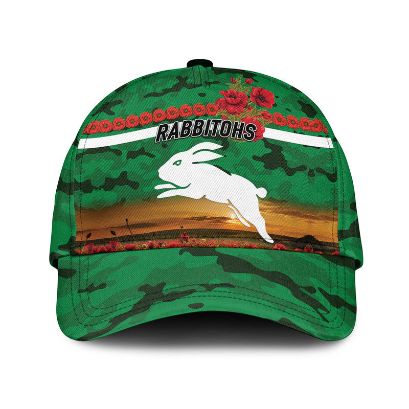 south-sydney-rabbitohs-anzac-2022-nrl-classic-cap-poppy-flowers-vibes-green