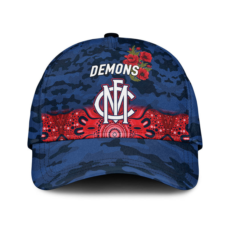 custom-personalised-melbourne-demons-anzac-afl-classic-cap-indigenous-vibes