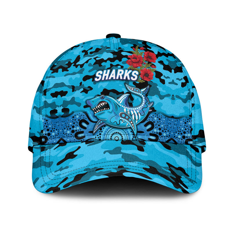custom-personalised-cronulla-sutherland-sharks-anzac-2022-nrl-classic-cap-indigenous-vibes