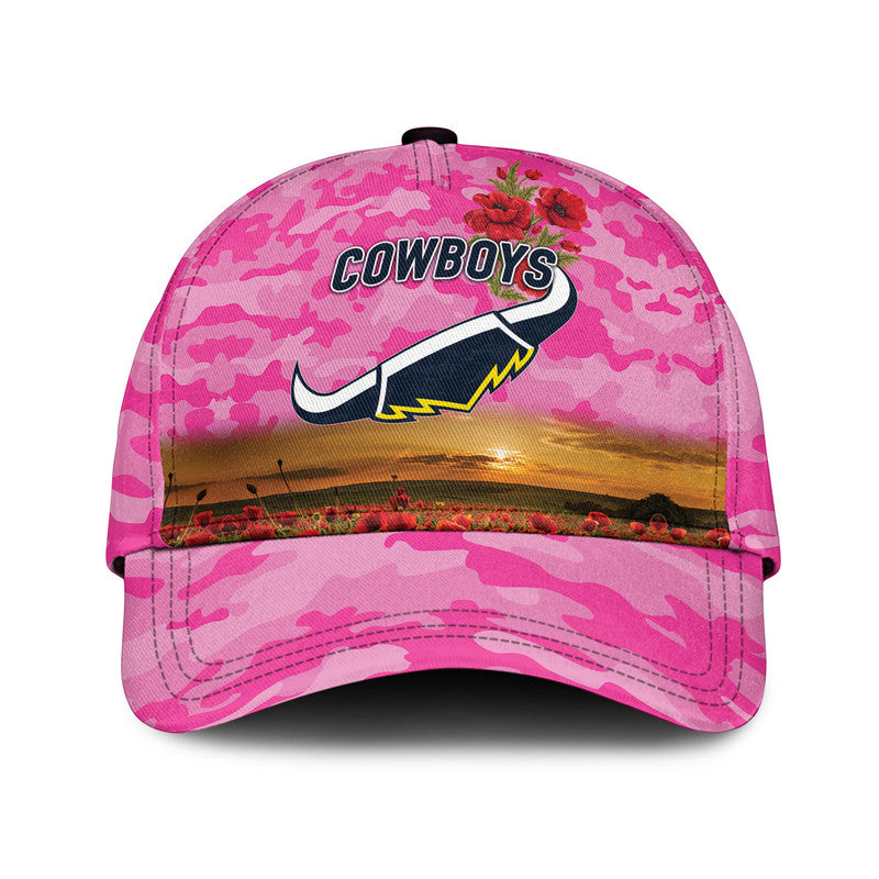 custom-personalised-north-queensland-cowboys-anzac-2022-nrl-classic-cap-poppy-flowers-vibes-pink