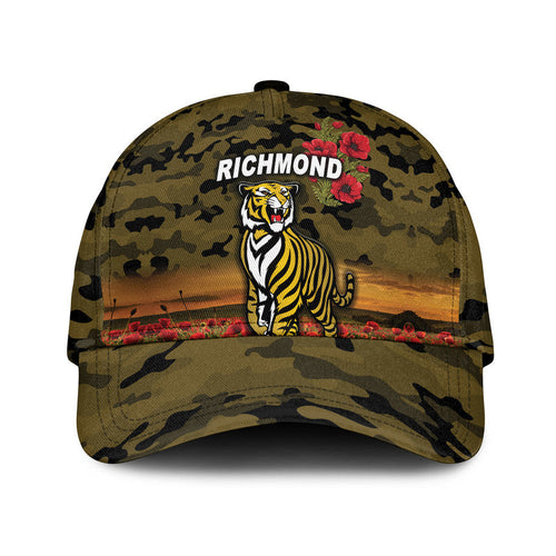 custom-personalised-richmond-tigers-anzac-afl-classic-cap-poppy-vibes-black
