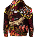 custom-personalised-australian-astrology-zip-up-and-pullover-hoodie-capricorn-goanna-zodiac-aboriginal-vibes-red
