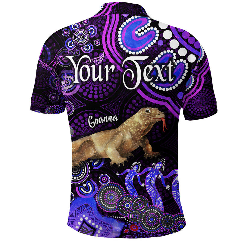 custom-personalised-australian-astrology-polo-shirt-capricorn-goanna-zodiac-aboriginal-vibes-purple