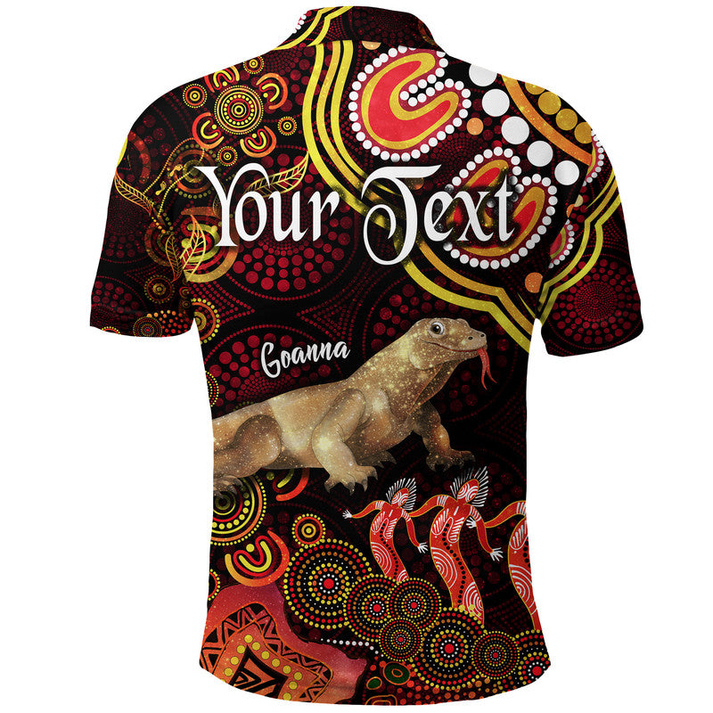 custom-personalised-australian-astrology-polo-shirt-capricorn-goanna-zodiac-aboriginal-vibes-red