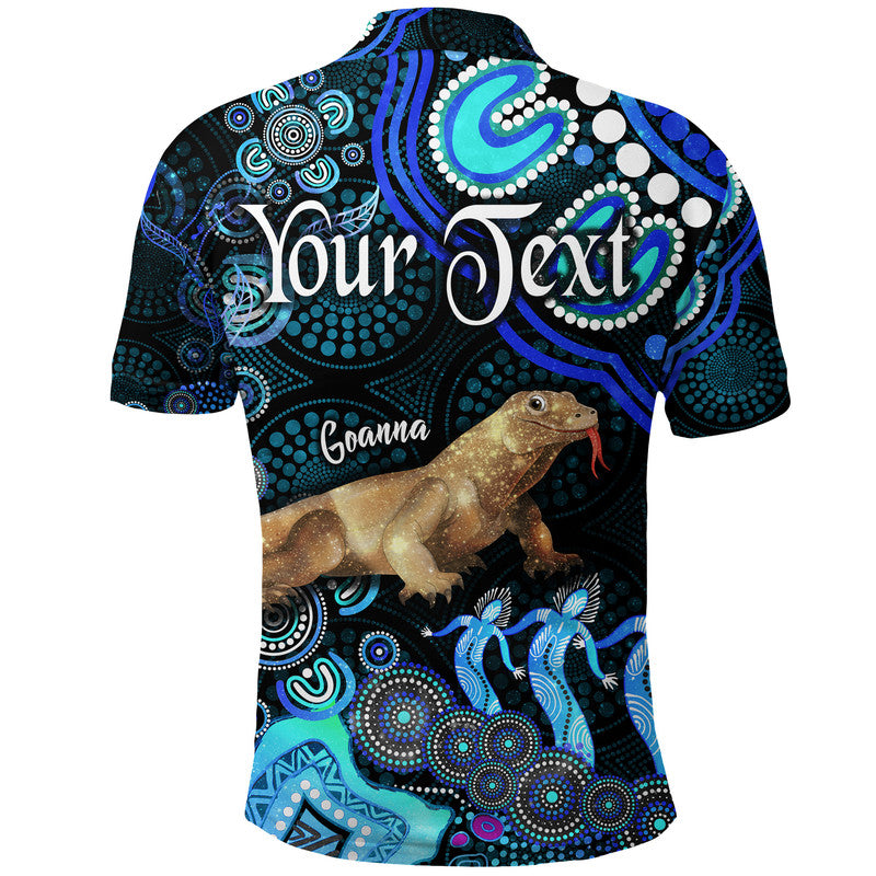 custom-personalised-australian-astrology-polo-shirt-capricorn-goanna-zodiac-aboriginal-vibes-blue