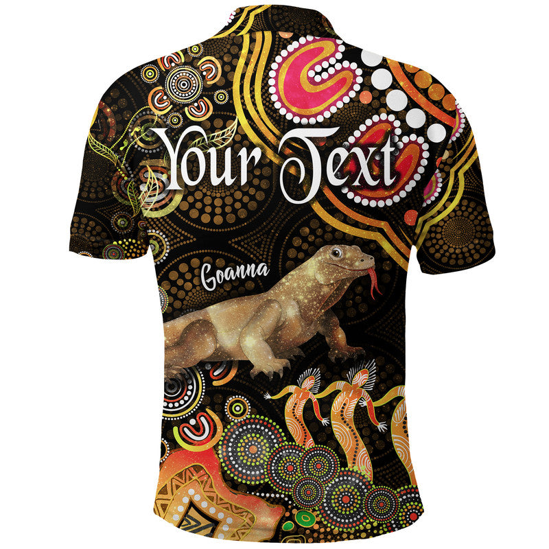 custom-personalised-australian-astrology-polo-shirt-capricorn-goanna-zodiac-aboriginal-vibes-gold