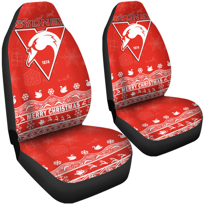 sydney-swans-unique-winter-season-car-seat-cover-swans-merry-christmas-no2