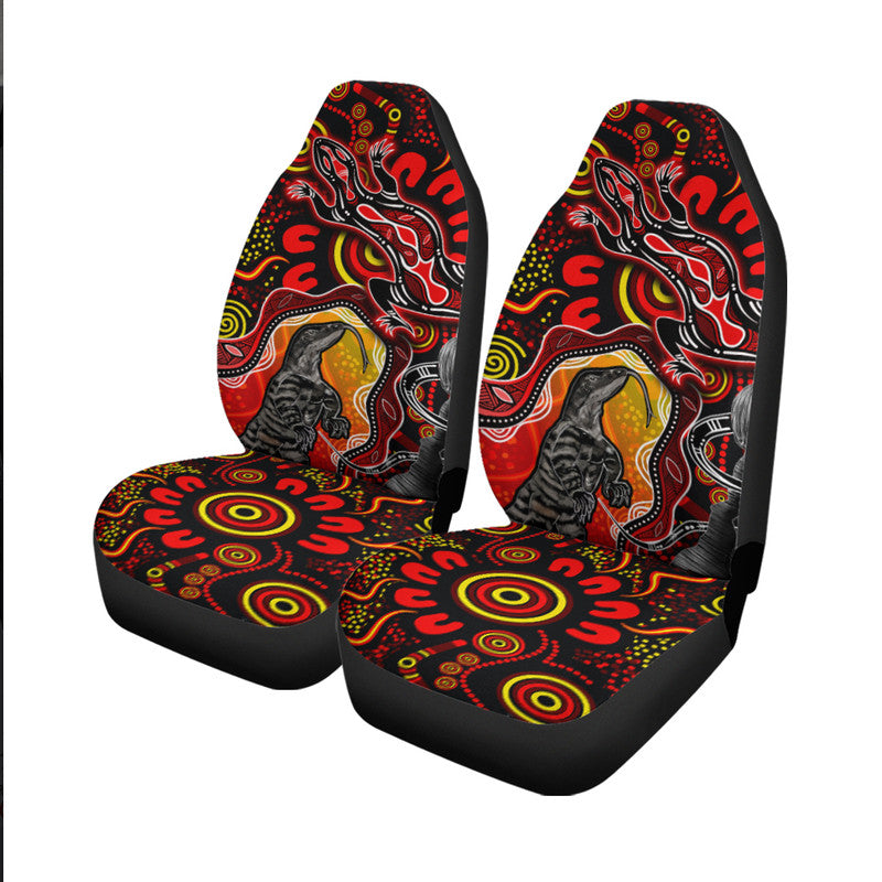 aboriginal-lizard-car-seat-cover-red-color