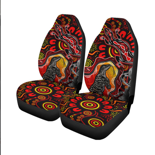 aboriginal-lizard-car-seat-cover-red-color
