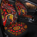 aboriginal-lizard-car-seat-cover-red-color