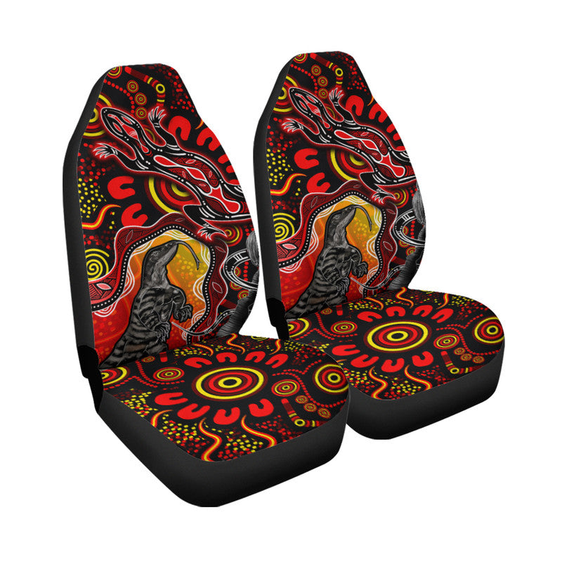 aboriginal-lizard-car-seat-cover-red-color