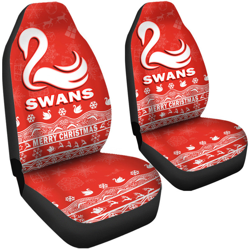 sydney-swans-unique-winter-season-car-seat-cover-swans-merry-christmas-no1