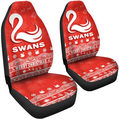 sydney-swans-unique-winter-season-car-seat-cover-swans-merry-christmas-no1