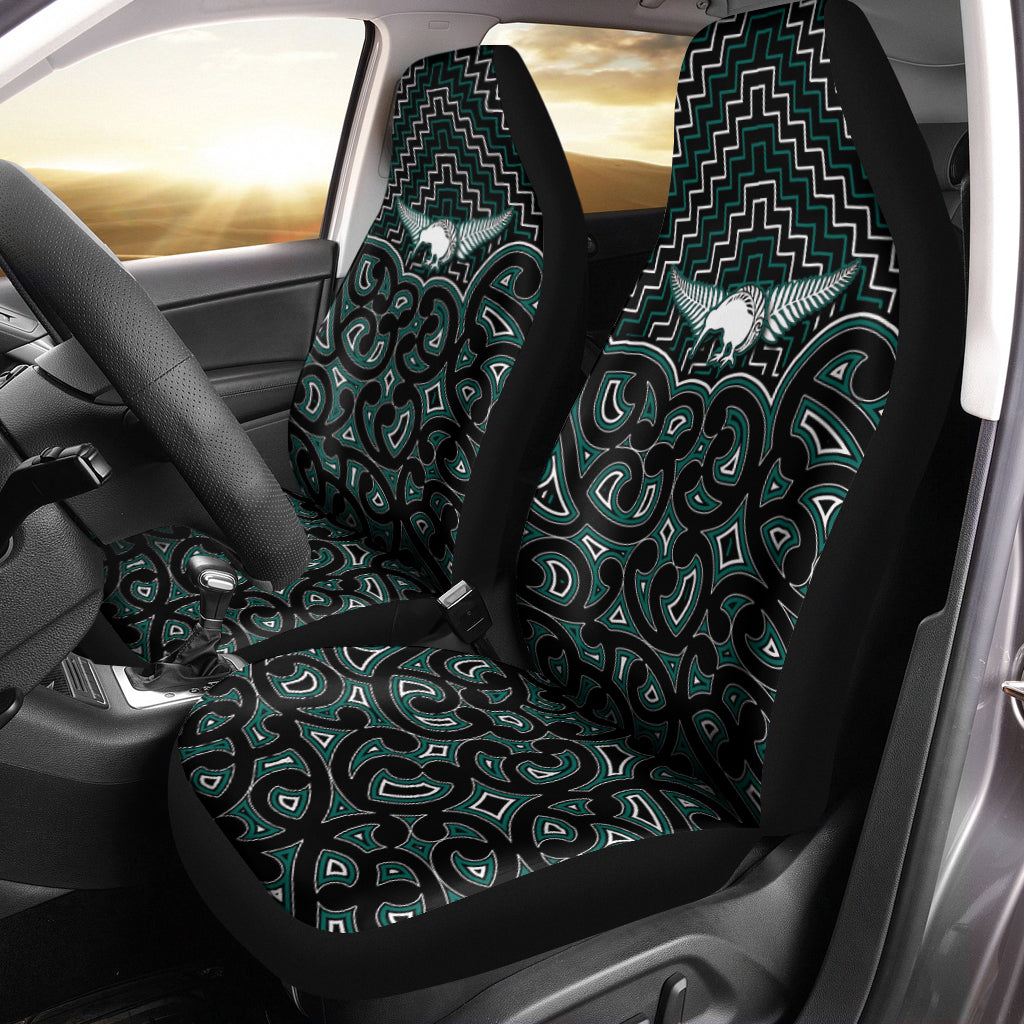 new-zealand-car-seat-cover-maori-graphic-tee-patterns-green