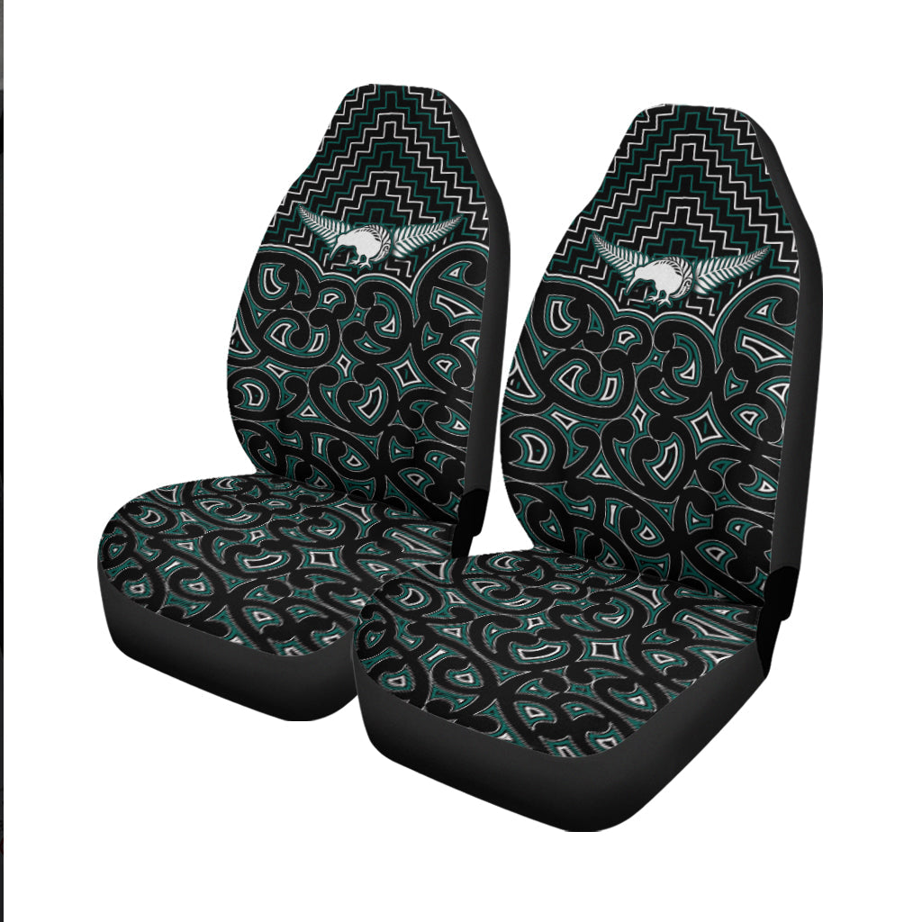 new-zealand-car-seat-cover-maori-graphic-tee-patterns-green