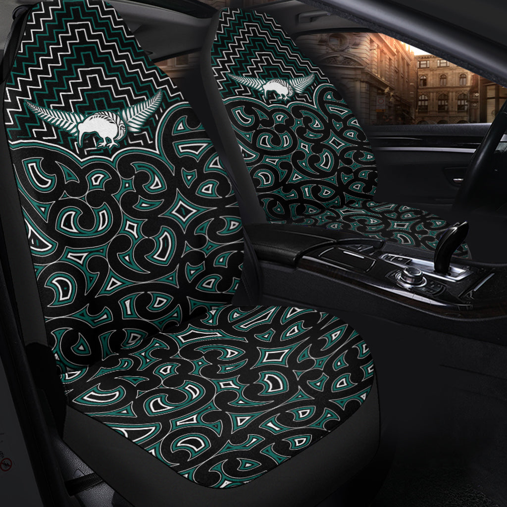 new-zealand-car-seat-cover-maori-graphic-tee-patterns-green