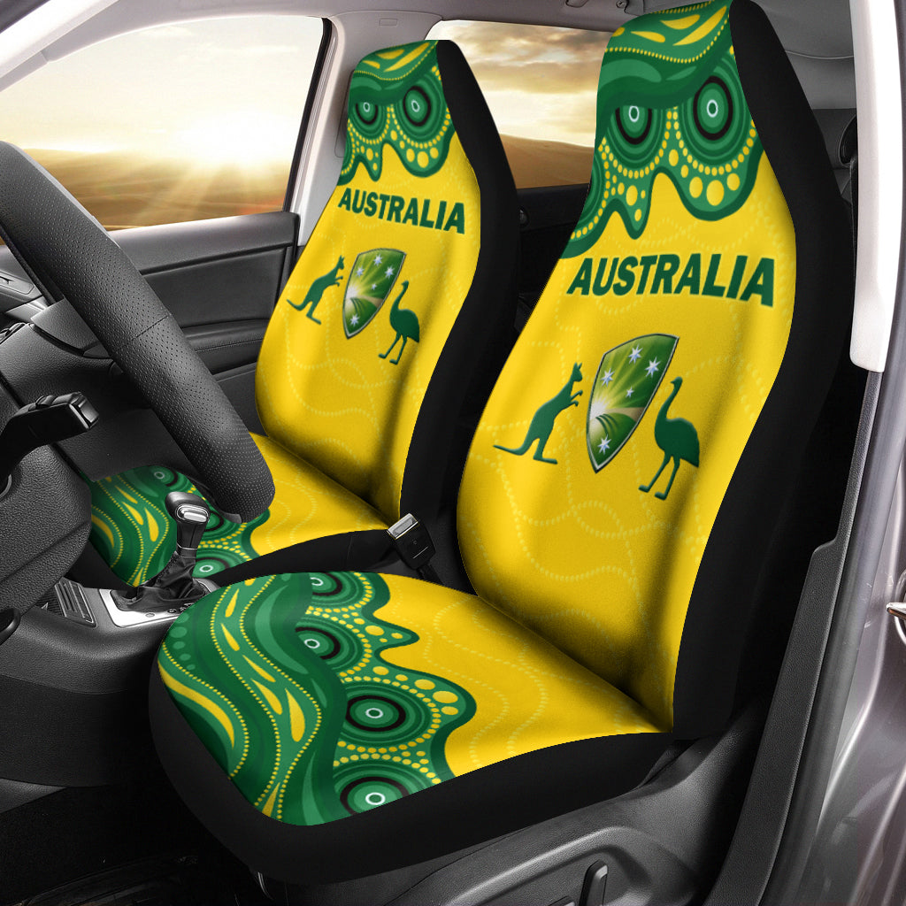 Australia Cricket Aboriginal Pattern Car Seat Covers - LT2