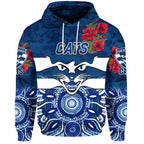 (Custom Personalised) Geelong	Cats ANZAC Zip Up And Pullover Hoodie Indigenous Vibes LT8