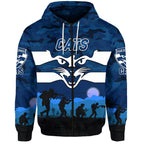 Geelong	Cats ANZAC Zip Up And Pullover Hoodie Simple Style LT8