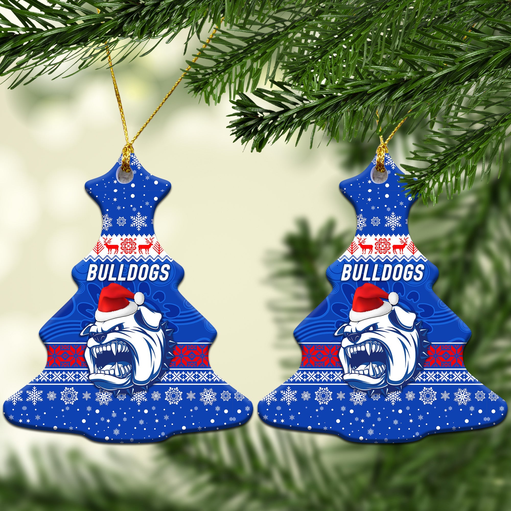 western-bulldogs-bulldogs-christmas-ornament-simple-style