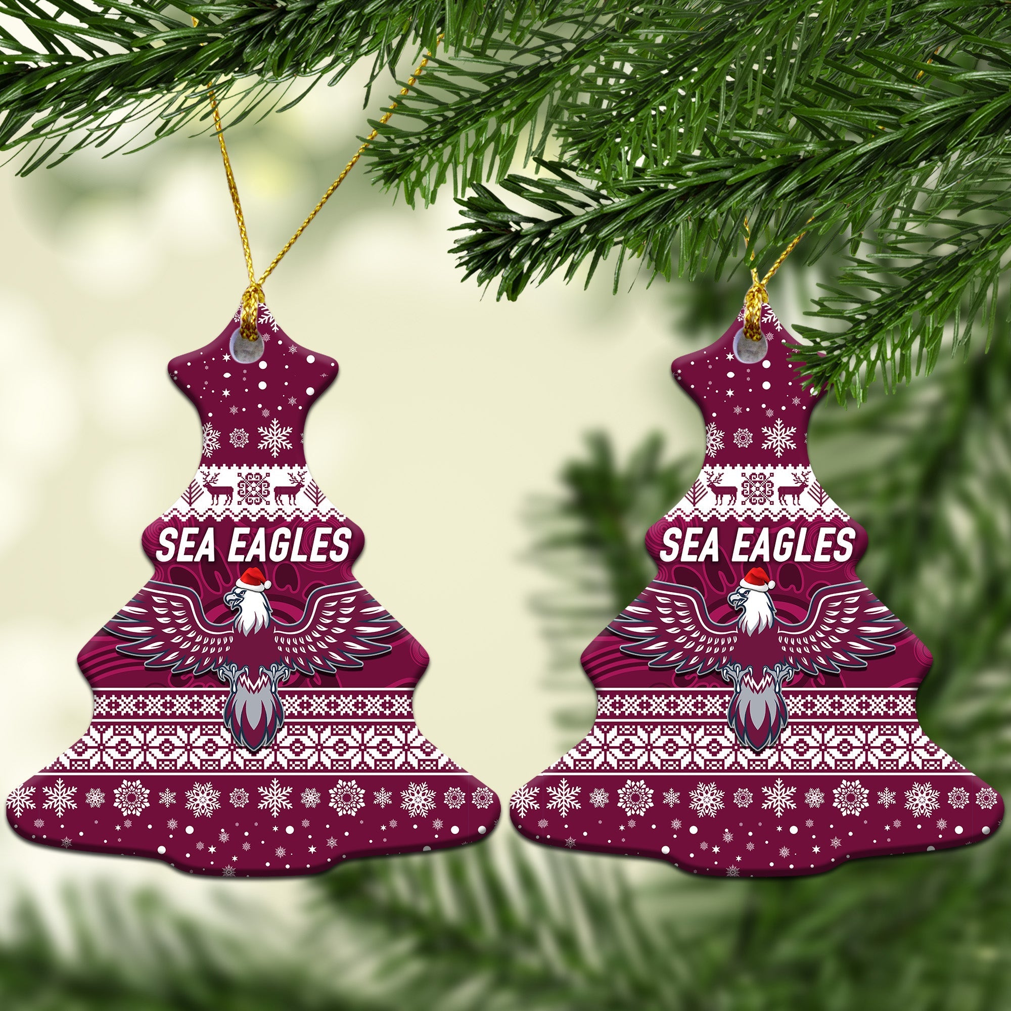 manly-warringah-sea-eagles-christmas-ornament-simple-style