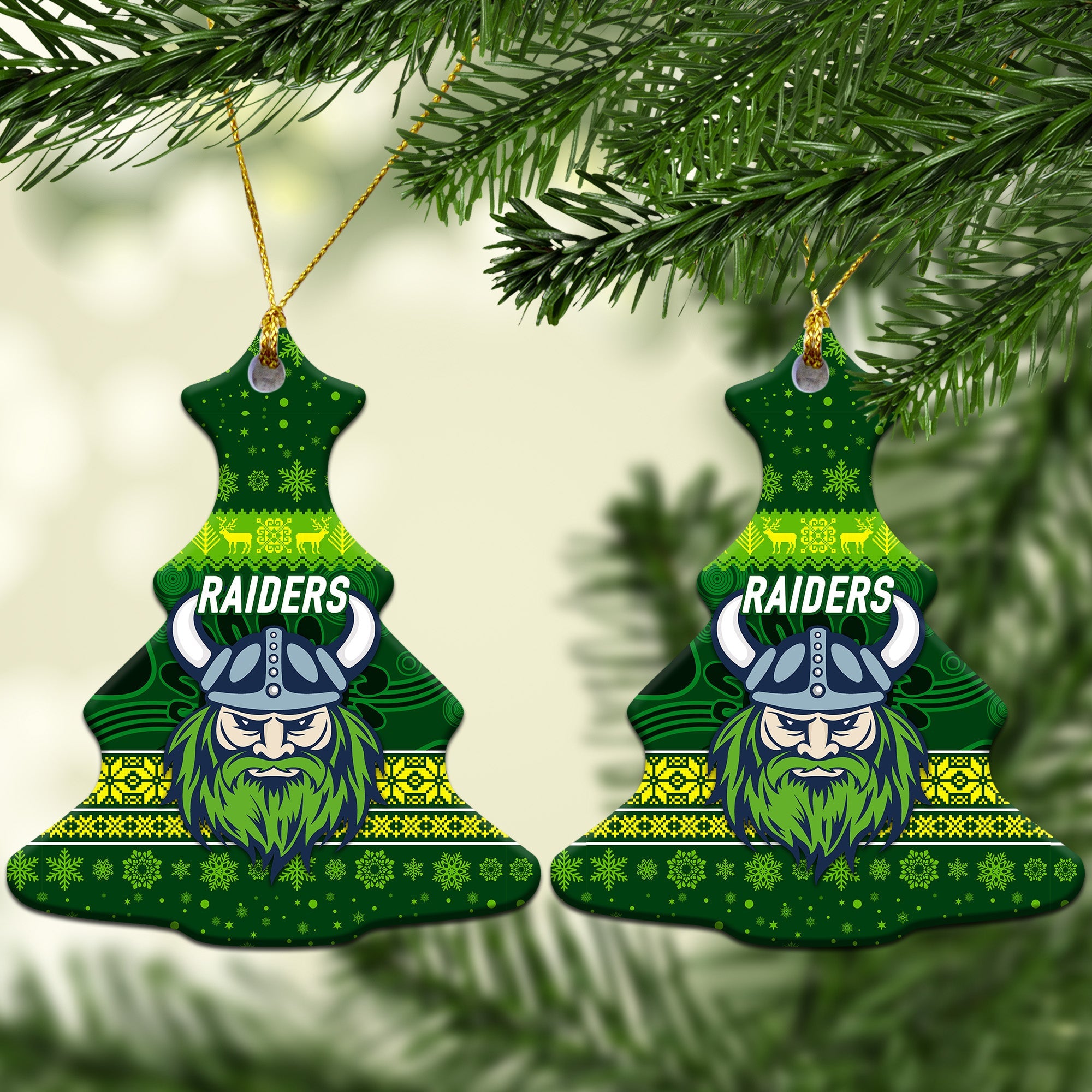 canberra-raiders-christmas-ornament-simple-style-dark-green