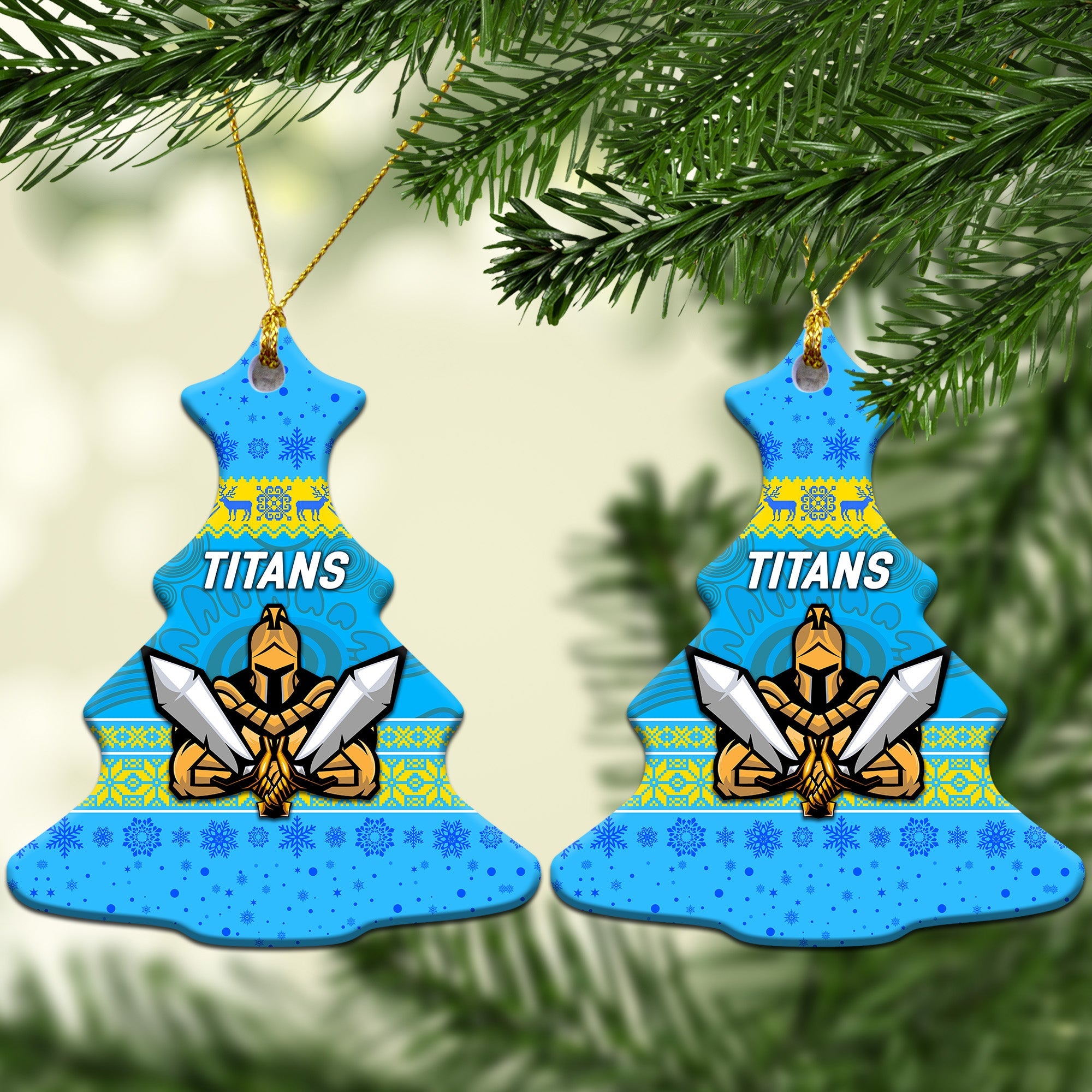 gold-coast-titans-christmas-ornament-simple-style