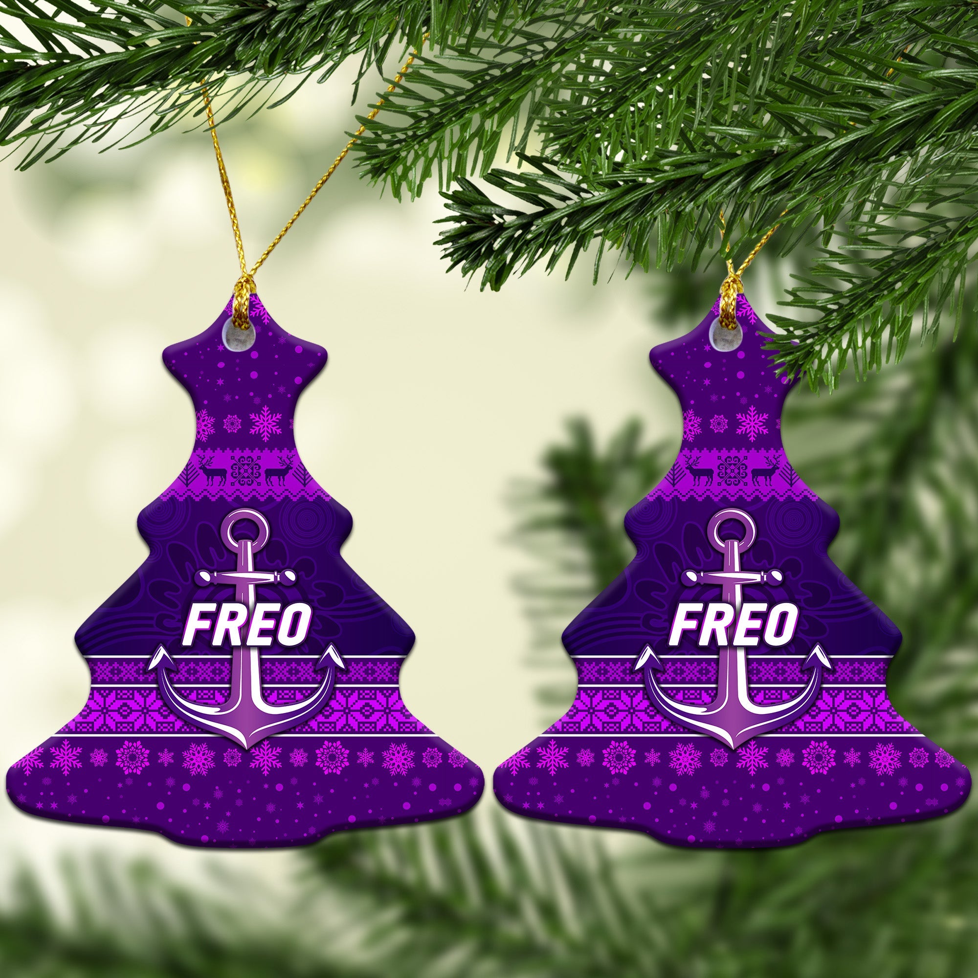 fremantle-dockers-christmas-ornament-simple-style-purple