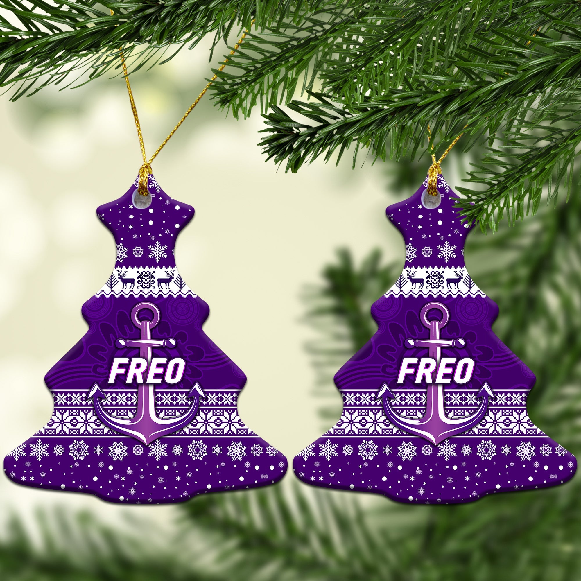 fremantle-dockers-christmas-ornament-simple-style-white