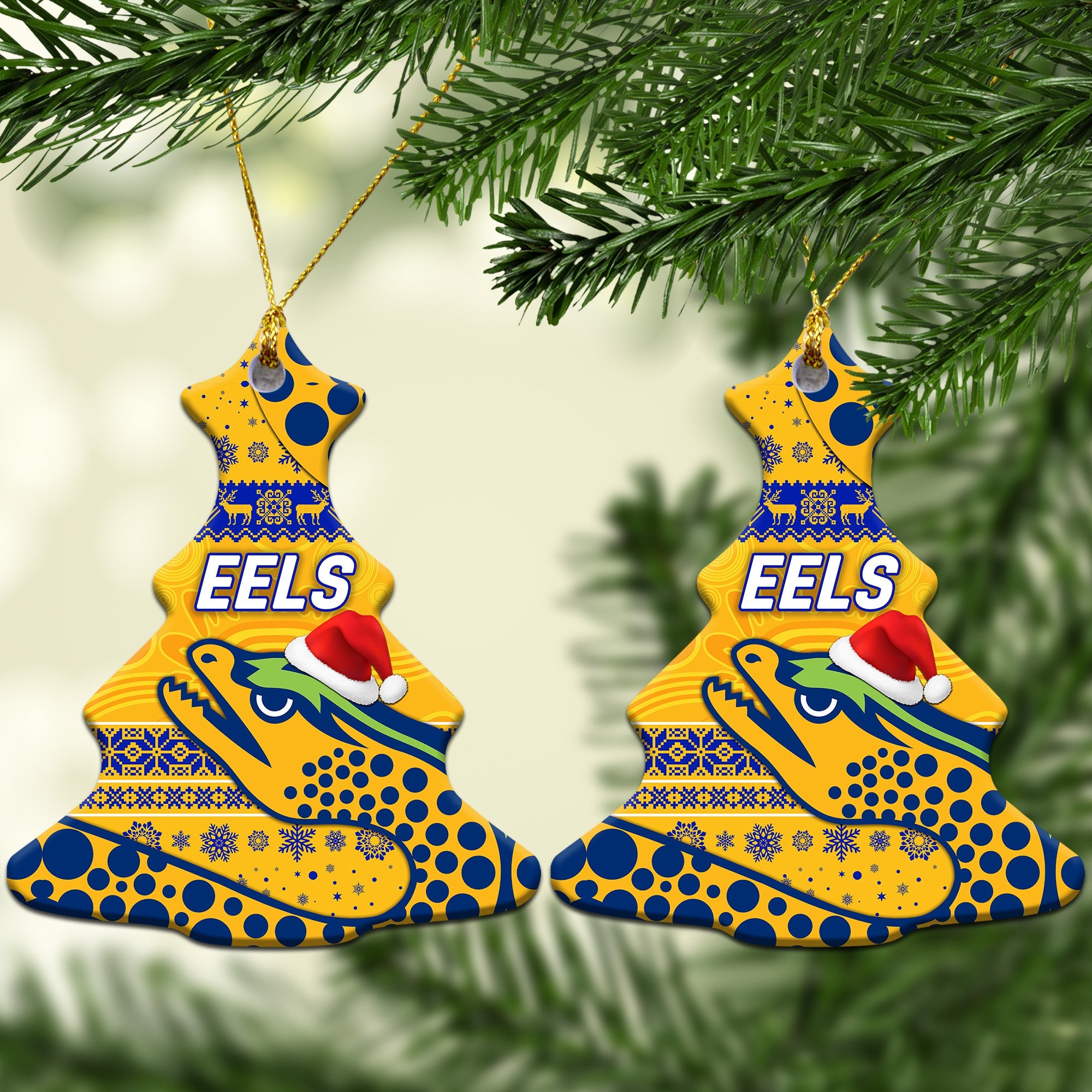 parramatta-eels-christmas-ornament-simple-style-gold