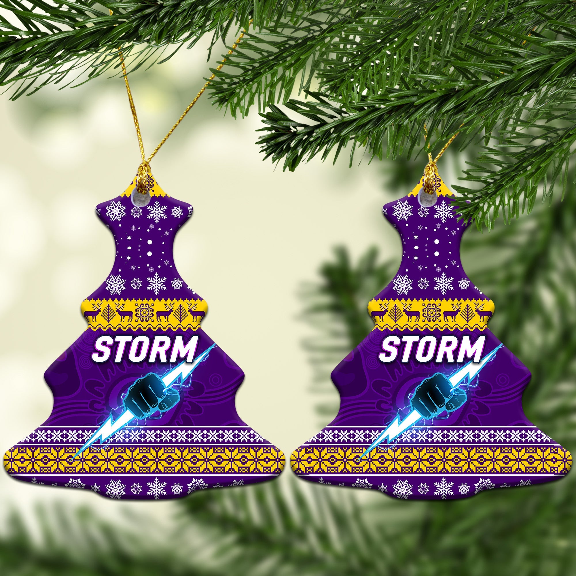 melbourne-storm-christmas-ornament-simple-style-purple