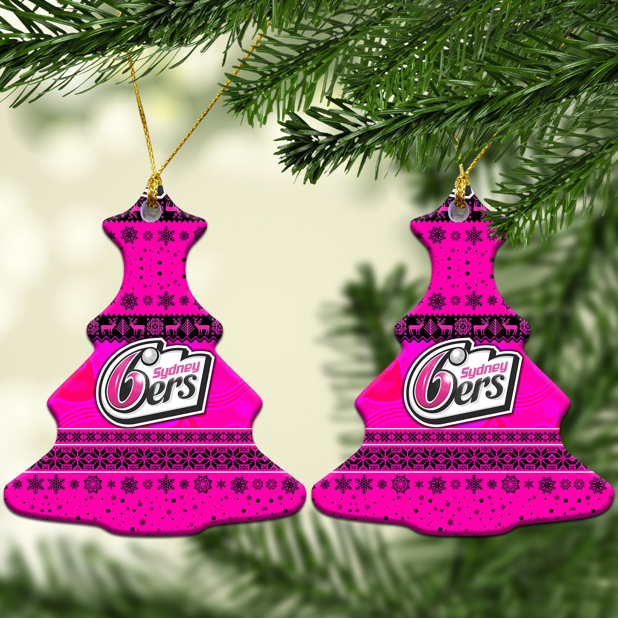 sydney-sixers-christmas-ornament-simple-style