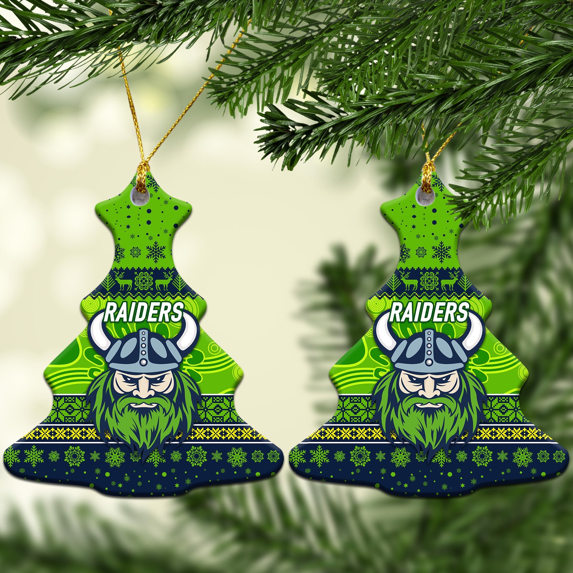 canberra-raiders-christmas-ornament-simple-style-navy-green