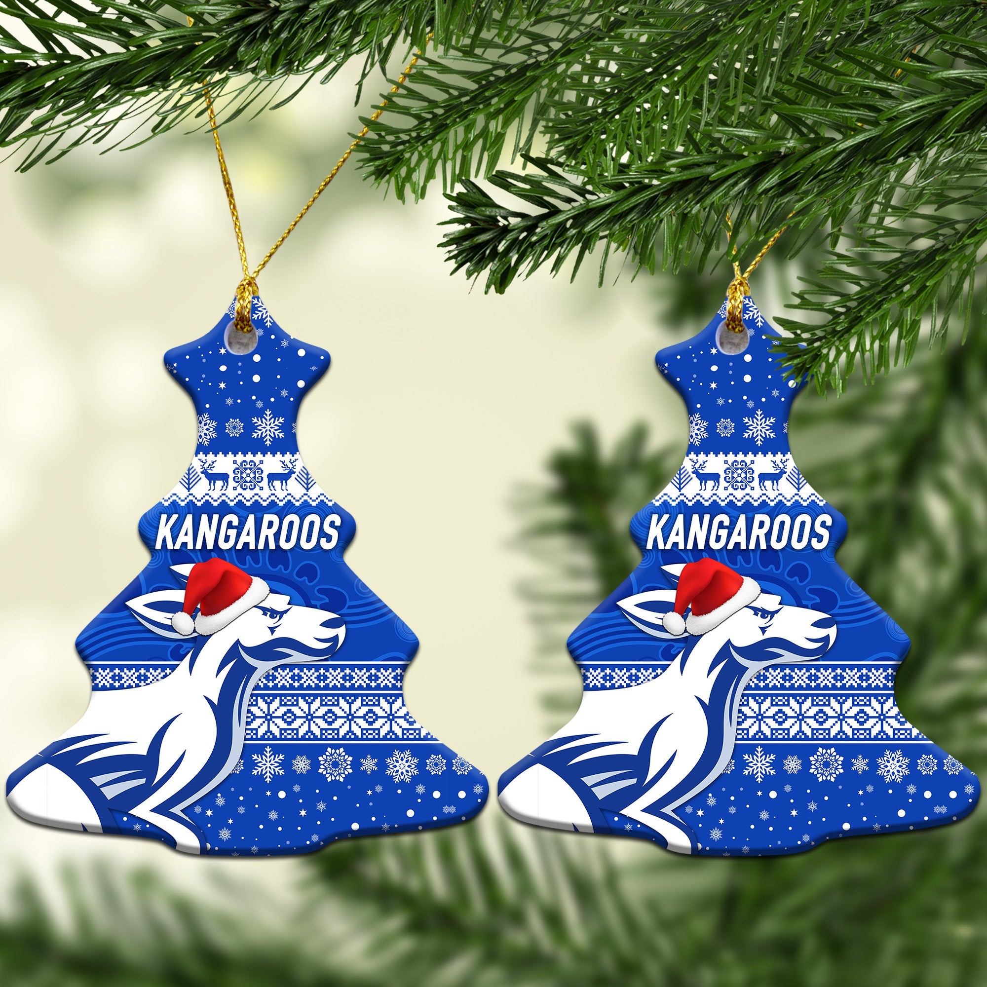 north-melbourne-kangaroos-christmas-ornament-simple-style