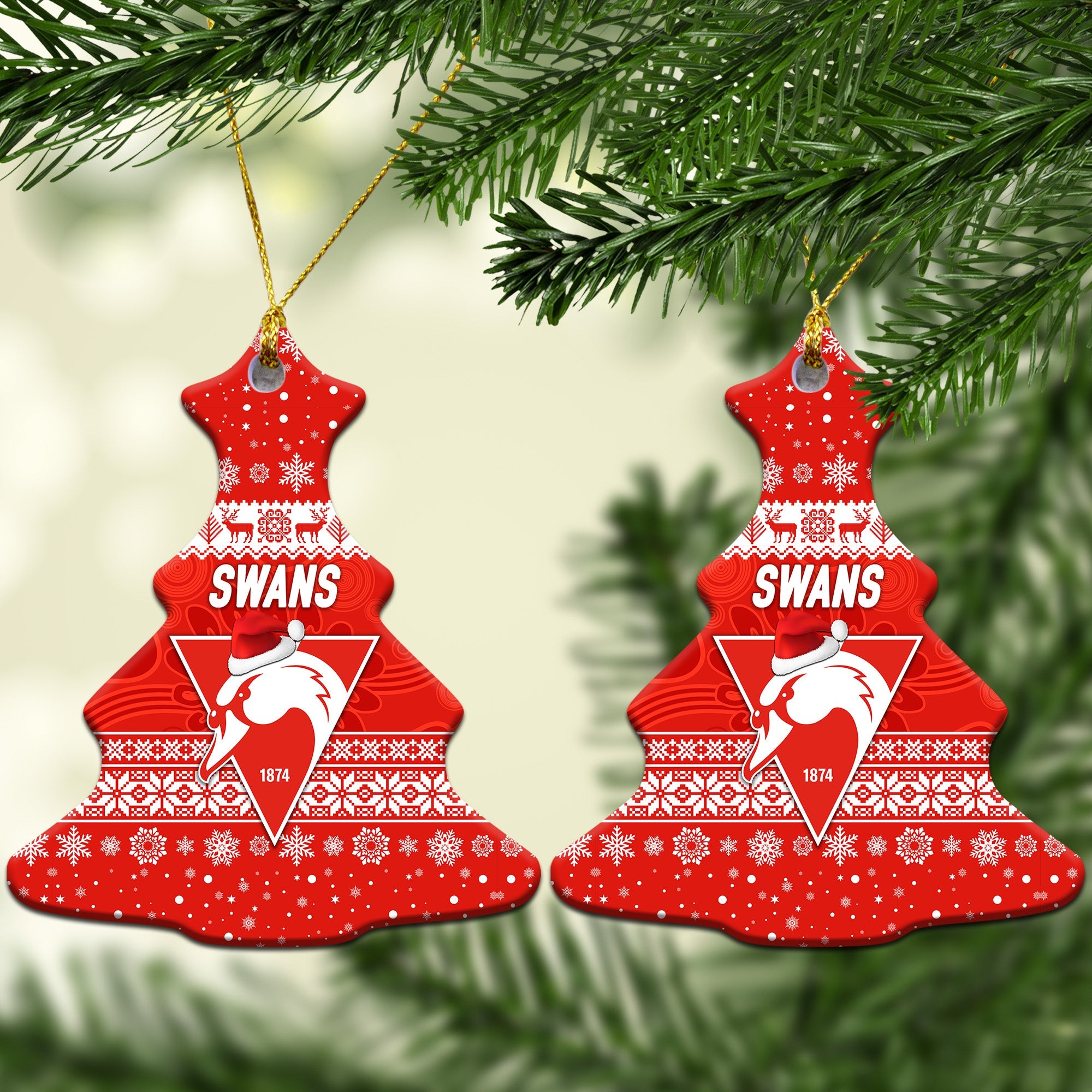 sydney-swans-christmas-ornament-simple-style