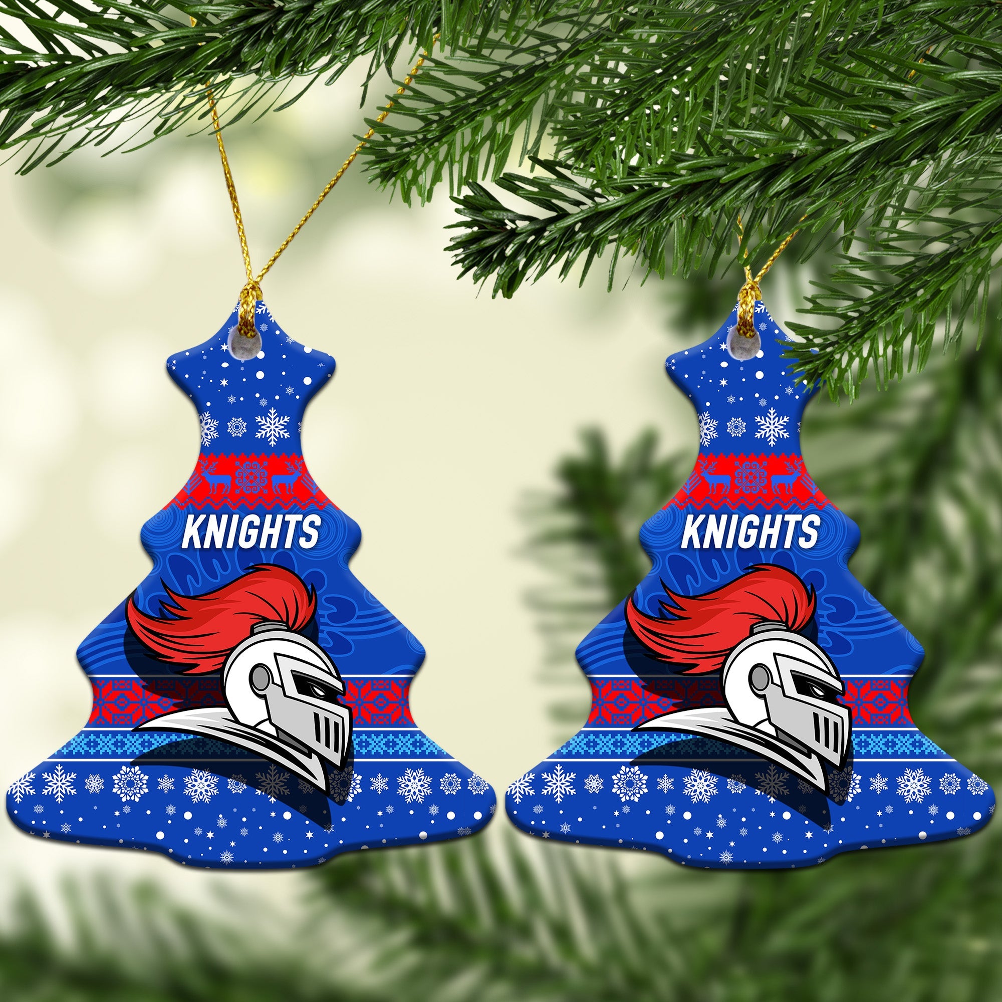 newcastle-knights-christmas-ornament-simple-style
