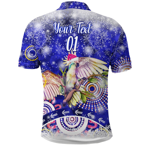 custom-personalised-australia-cockatoo-christmas-polo-shirt-original-style-blue