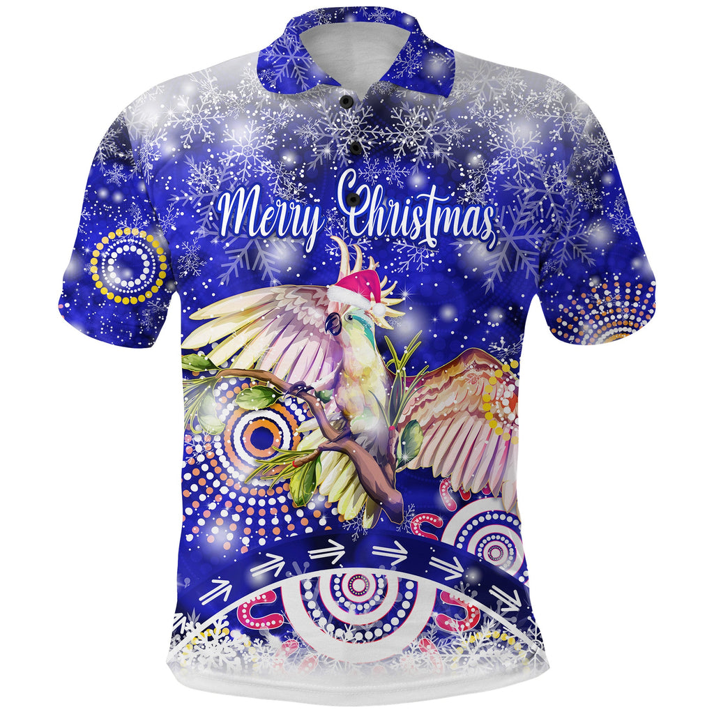 custom-personalised-australia-cockatoo-christmas-polo-shirt-original-style-blue