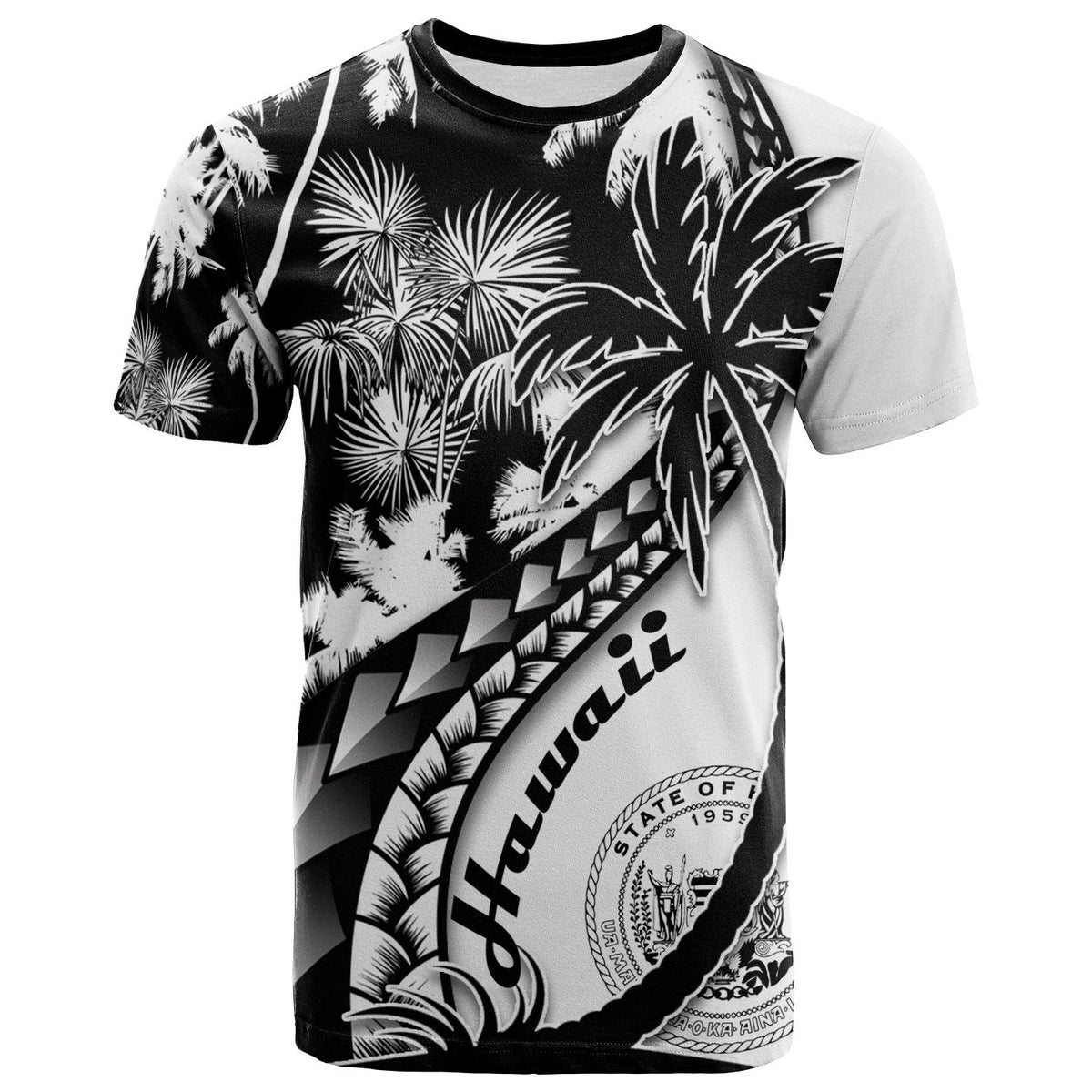 hawaii-t-shirts-coconut-tree-black-and-white-tt-rdt9