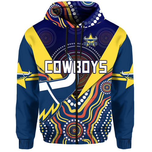 cowboys-rugby-zip-up-and-pullover-hoodie-indigenous-arboriginal-dot-paint-navy-style
