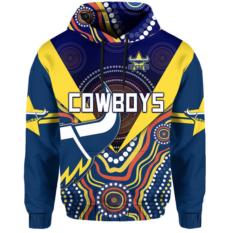 cowboys-rugby-zip-up-and-pullover-hoodie-indigenous-arboriginal-dot-paint-navy-style
