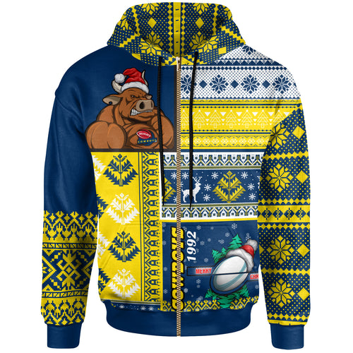 cowboys-rugby-hoodie-custom-christmas-snowflakes-cowboys-mascot-hoodie