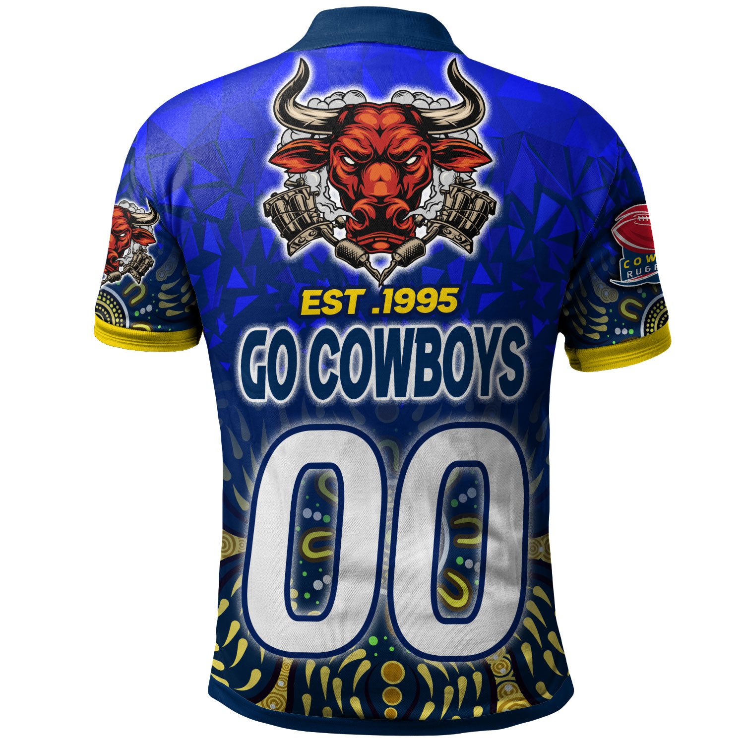 cowboys-rugby-polo-shirt-custom-rugby-ball-go-cowboys-aboriginal-patterns-polo-shirt