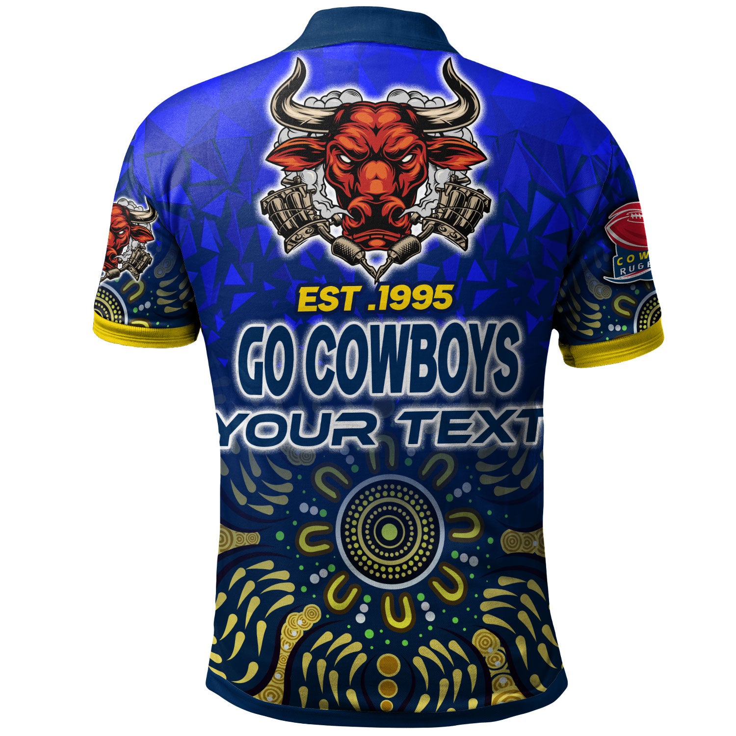 cowboys-rugby-polo-shirt-custom-rugby-ball-go-cowboys-aboriginal-patterns-polo-shirt