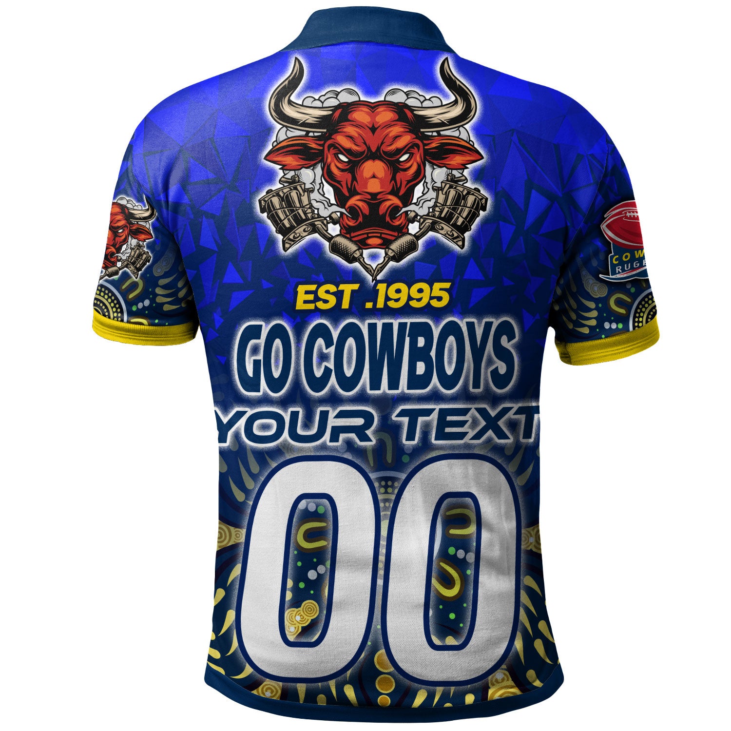 cowboys-rugby-polo-shirt-custom-rugby-ball-go-cowboys-aboriginal-patterns-polo-shirt