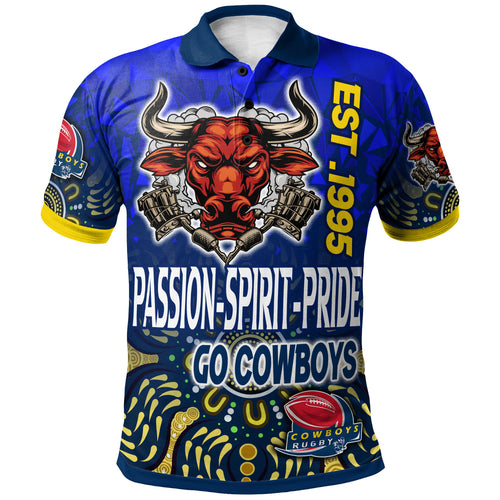 cowboys-rugby-polo-shirt-custom-rugby-ball-go-cowboys-aboriginal-patterns-polo-shirt