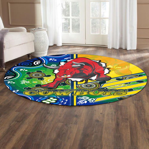 cowboys-rugby-round-rug-cowboys-logo-aboriginal-indigenous-sport-style-round-rug
