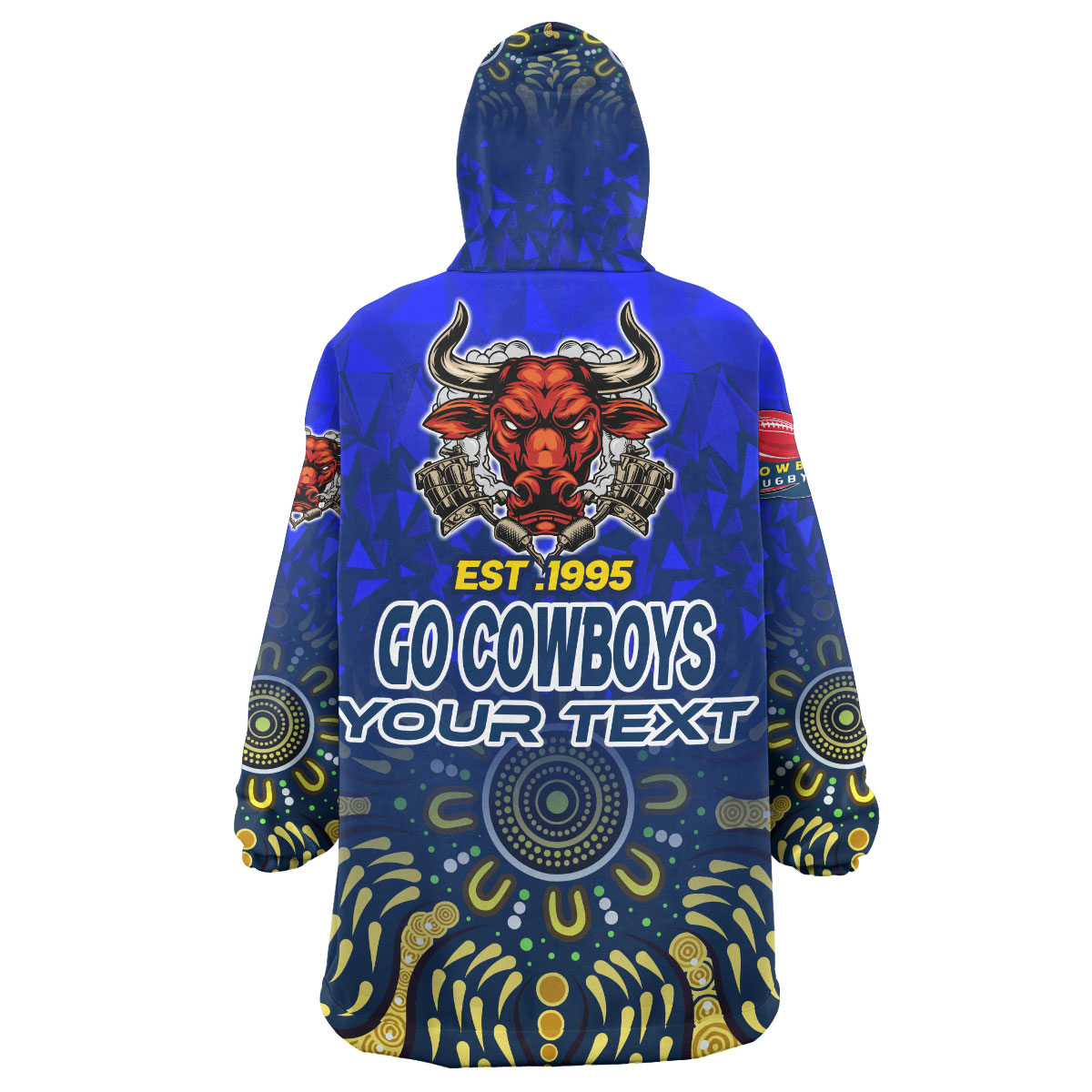 cowboys-rugby-snug-hoodie-custom-rugby-ball-go-cowboys-aboriginal-patterns-oodie-blanket