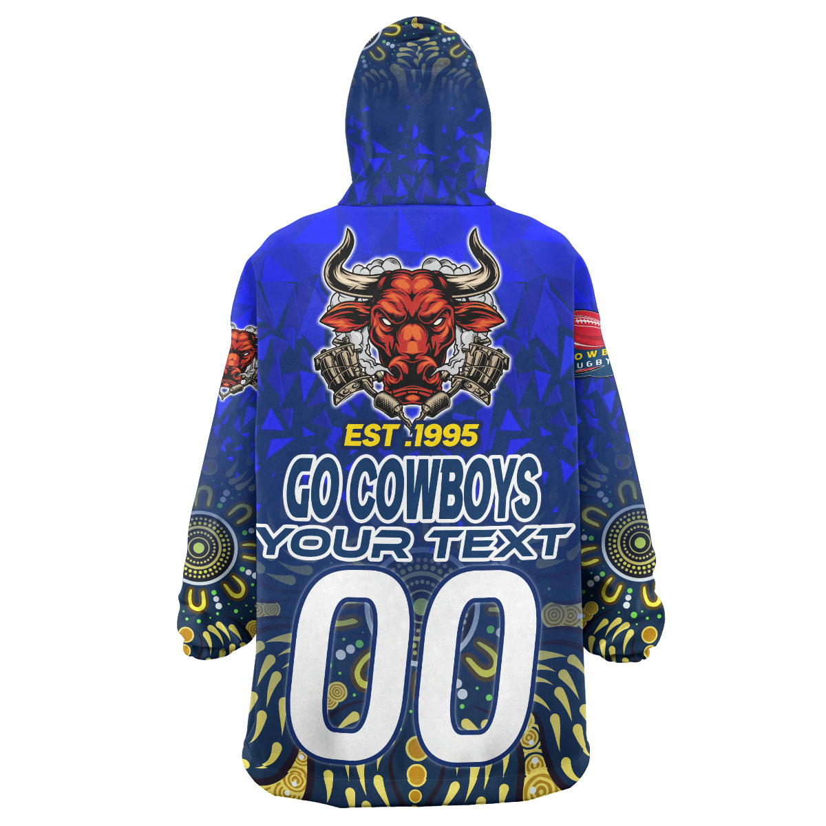 cowboys-rugby-snug-hoodie-custom-rugby-ball-go-cowboys-aboriginal-patterns-oodie-blanket