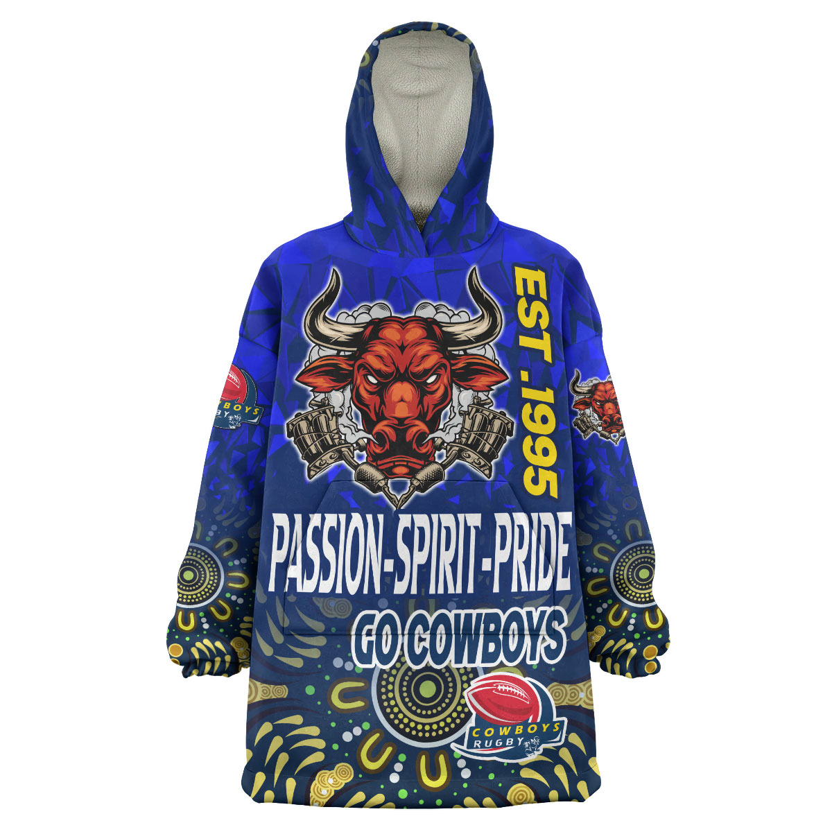 cowboys-rugby-snug-hoodie-custom-rugby-ball-go-cowboys-aboriginal-patterns-oodie-blanket